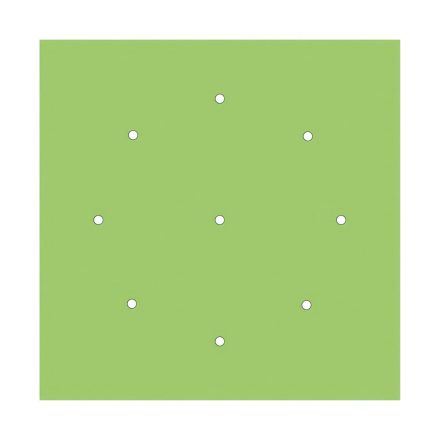  400 mm square pre-drilled panel for Rose-One system