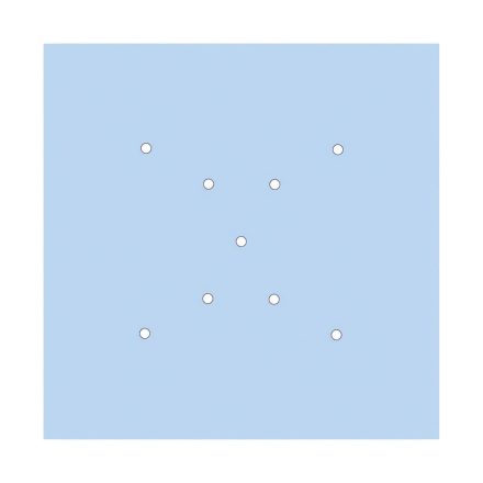  400 mm square pre-drilled panel for Rose-One system