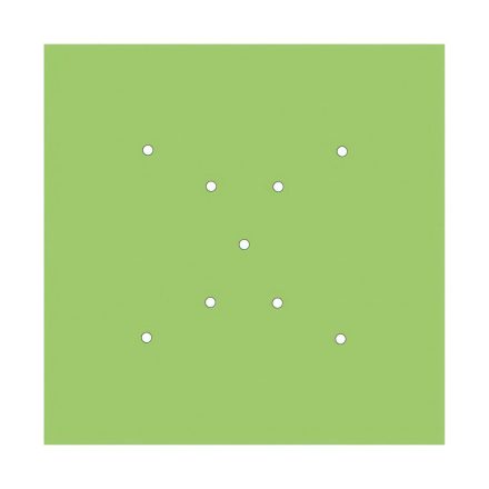  400 mm square pre-drilled panel for Rose-One system