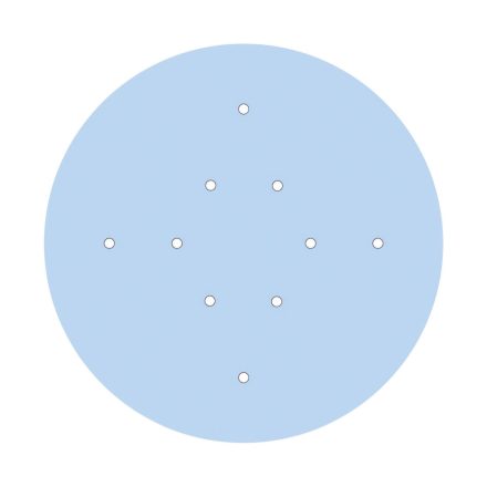  400 mm diameter round pre-drilled panel for Rose-One system
