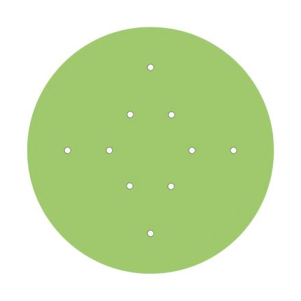  400 mm diameter round pre-drilled panel for Rose-One system