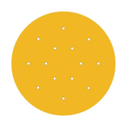 400 mm diameter round pre-drilled panel for Rose-One system