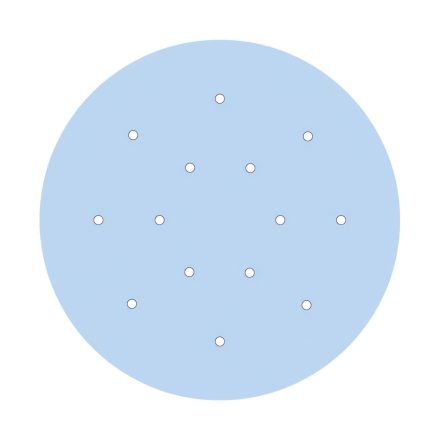  400 mm diameter round pre-drilled panel for Rose-One system