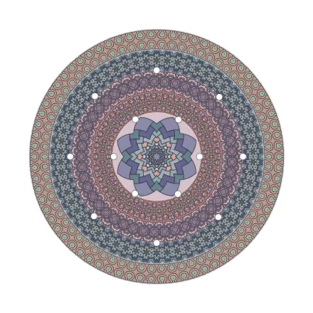  400 mm diameter round pre-drilled panel for Rose-One system - PROMO