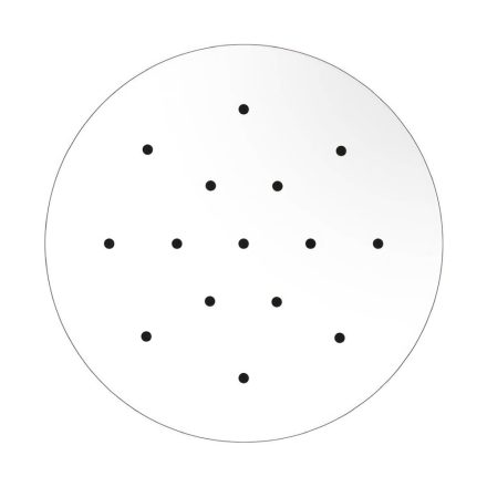  400 mm diameter round pre-drilled panel for Rose-One system