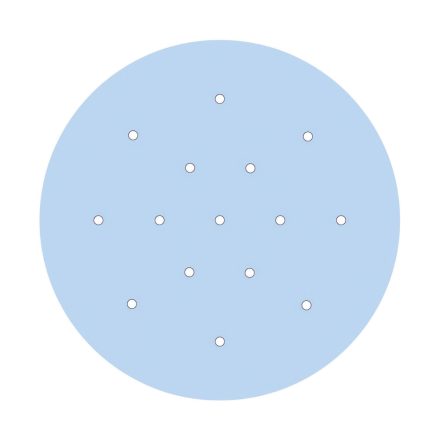  400 mm diameter round pre-drilled panel for Rose-One system