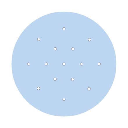 400 mm diameter, pre-drilled panel for the Rose-One system