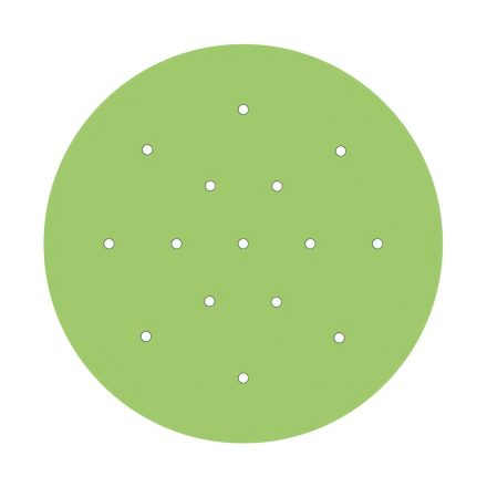  400 mm diameter round pre-drilled panel for Rose-One system