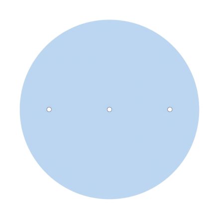  400 mm diameter round pre-drilled panel for Rose-One system