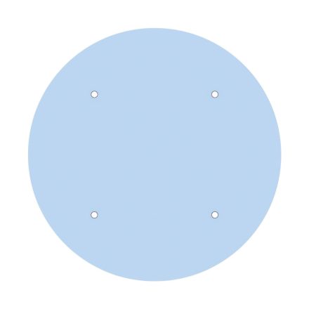  400 mm diameter round pre-drilled panel for Rose-One system