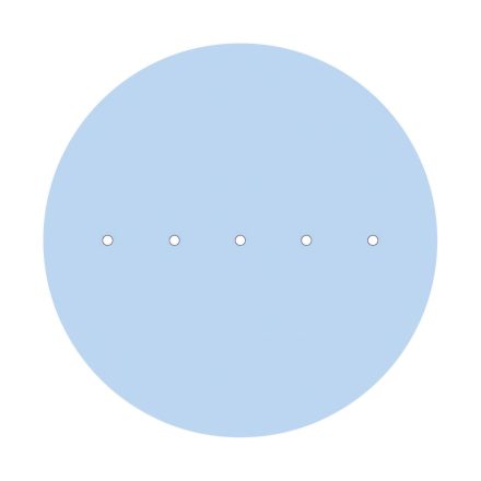  400 mm diameter round pre-drilled panel for Rose-One system