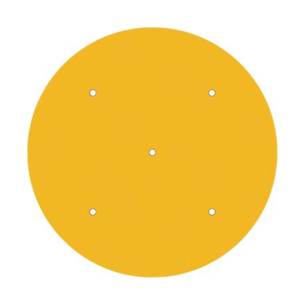  400 mm diameter round pre-drilled panel for Rose-One system
