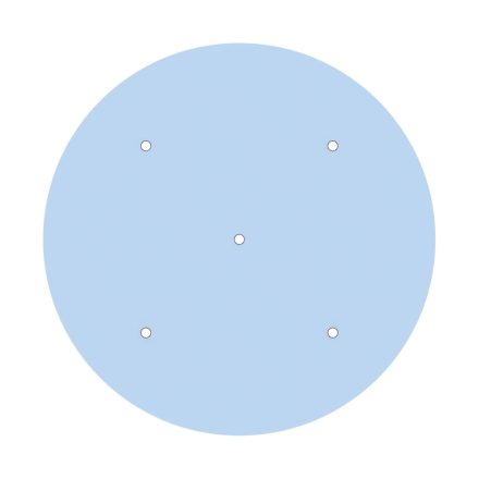  400 mm diameter round pre-drilled panel for Rose-One system