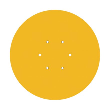  400 mm diameter round pre-drilled panel for Rose-One system