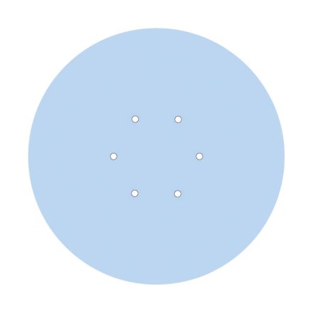  400 mm diameter round pre-drilled panel for Rose-One system