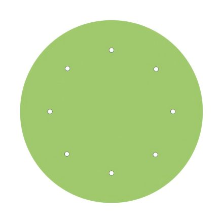  400 mm diameter round pre-drilled panel for Rose-One system