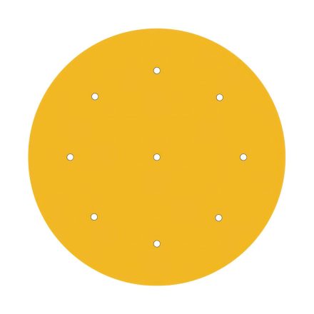  400 mm diameter round pre-drilled panel for Rose-One system