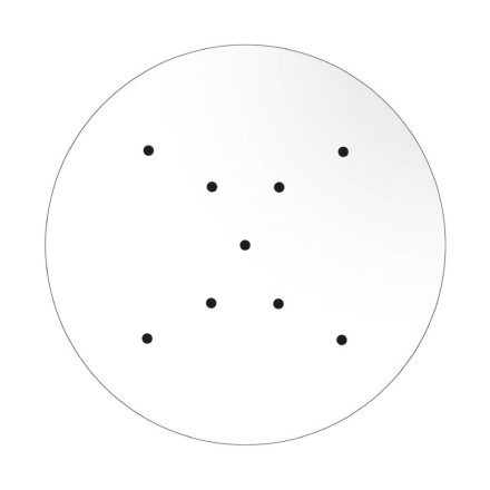  400 mm diameter round pre-drilled panel for Rose-One system