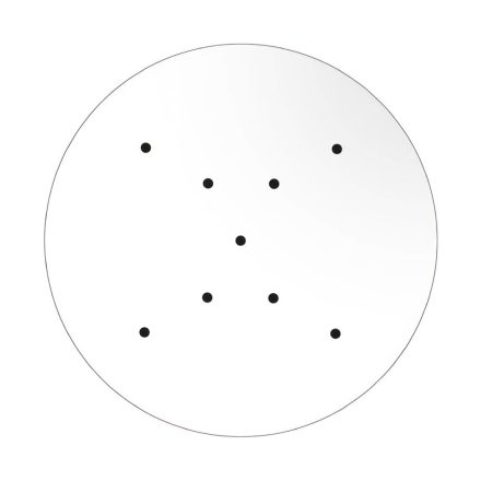 400 mm diameter, pre-drilled panel for the Rose-One system