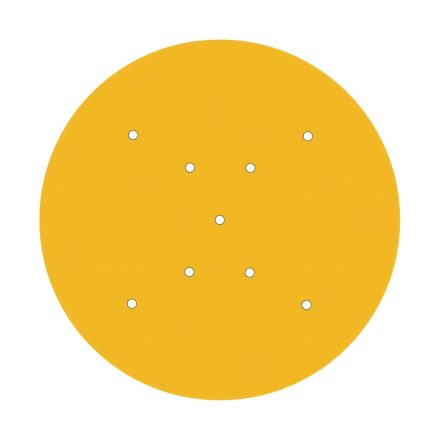  400 mm diameter round pre-drilled panel for Rose-One system