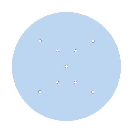  400 mm diameter round pre-drilled panel for Rose-One system