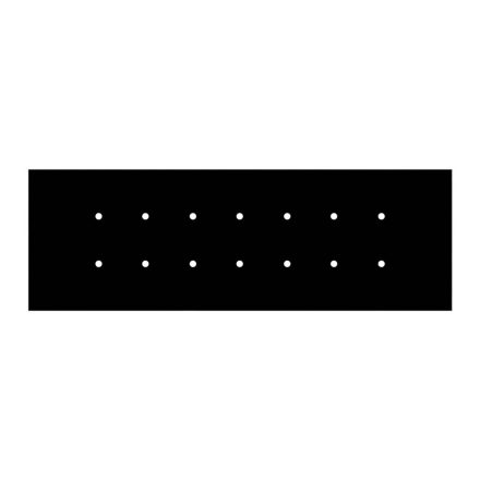  Square panel for pre-drilled Rose-One, width 675 mm, length 225 mm