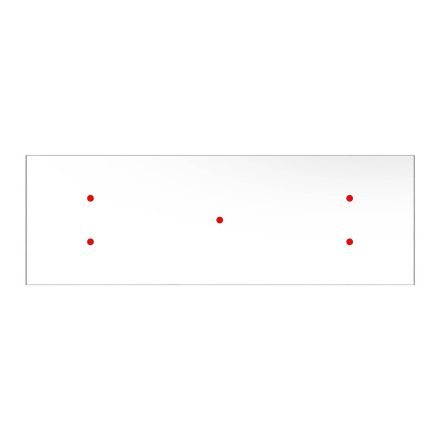  Square panel for pre-drilled Rose-One, width 675 mm, length 225 mm