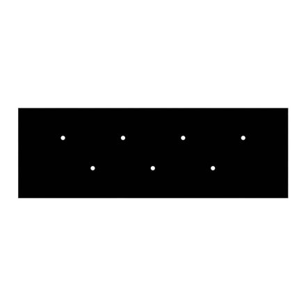 Square panel for pre-drilled Rose-One, width 675 mm, length 225 mm