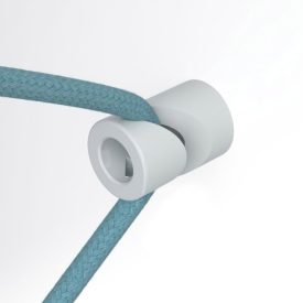   Decentraliser, ceiling or wall-mounted "V" hook for fabric electrical cables