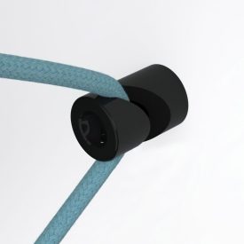   Decentraliser, ceiling or wall-mounted "V" hook for fabric electrical cables