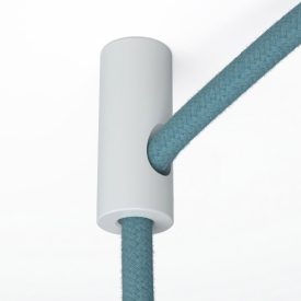   Decentraliser, ceiling hook for fabric electrical cables, with stopper