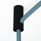 Decentraliser, ceiling hook for fabric electrical cables, with stopper