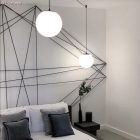 Decentraliser, ceiling hook for fabric electrical cables, with stopper