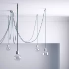 Decentraliser, ceiling hook for fabric electrical cables, with stopper