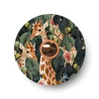 Ellepì mini flat lampshade with jungle animals "Wildlife Whispers", 24 cm diameter – Made in Italy