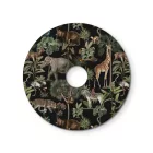 Ellepì mini flat lampshade with jungle animals "Wildlife Whispers", 24 cm diameter – Made in Italy