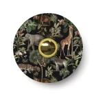 Ellepì mini flat lampshade with jungle animals "Wildlife Whispers", 24 cm diameter – Made in Italy