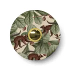 Ellepì mini flat lampshade with jungle animals "Wildlife Whispers", 24 cm diameter – Made in Italy