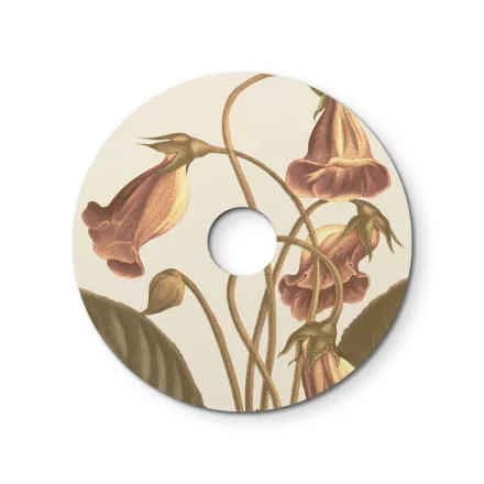 Ellepì mini flat lampshade with floral motifs "Blossom Haven", 24 cm diameter - Made in Italy