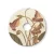 Ellepì mini flat lampshade with floral motifs "Blossom Haven", 24 cm diameter - Made in Italy