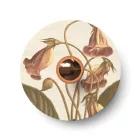 Ellepì mini flat lampshade with floral motifs "Blossom Haven", 24 cm diameter - Made in Italy