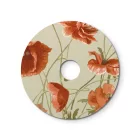 Ellepì mini flat lampshade with floral motifs "Blossom Haven", 24 cm diameter - Made in Italy