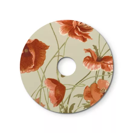 Ellepì mini flat lampshade with floral motifs "Blossom Haven", 24 cm diameter - Made in Italy