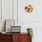 Ellepì mini flat lampshade with floral motifs "Blossom Haven", 24 cm diameter - Made in Italy