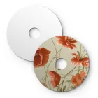 Ellepì mini flat lampshade with floral motifs "Blossom Haven", 24 cm diameter - Made in Italy