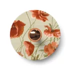 Ellepì mini flat lampshade with floral motifs "Blossom Haven", 24 cm diameter - Made in Italy