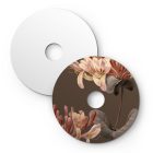 Ellepì mini flat lampshade with floral motifs "Blossom Haven", 24 cm diameter - Made in Italy