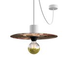 Ellepì mini flat lampshade with floral motifs "Blossom Haven", 24 cm diameter - Made in Italy