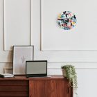 Ellepì mini flat lampshade with geometric patterns "Kaleidoscope", 24 cm diameter – Made in Italy