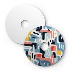 Ellepì mini flat lampshade with geometric patterns "Kaleidoscope", 24 cm diameter – Made in Italy